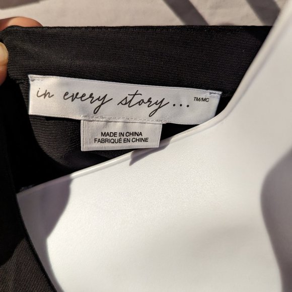 In Every Story... Black Summer Dress Elastic Wasted - Picture 2 of 3